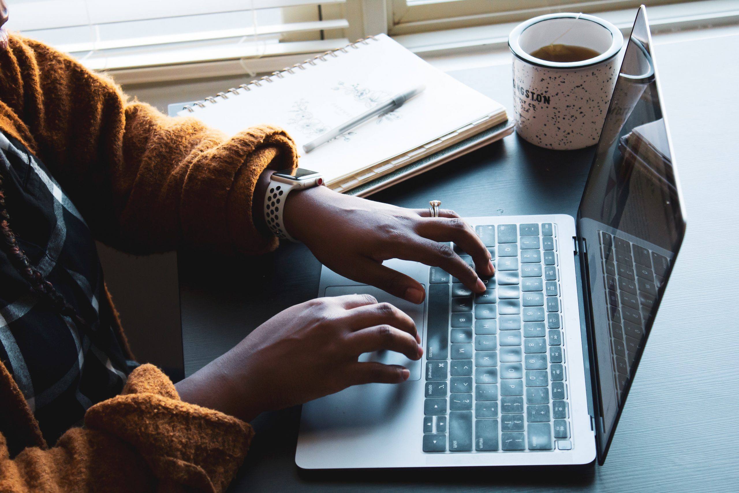 Woman at a laptop