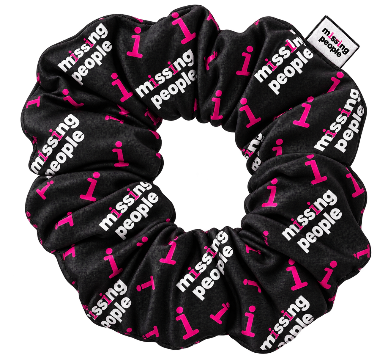 Generated image_ Black Missing People Scrunchie